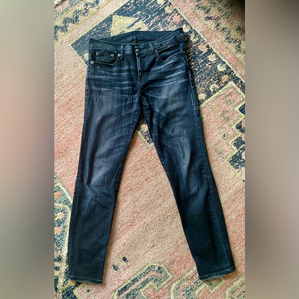 R13 Dark Wash Slim Jeans size 27- Black